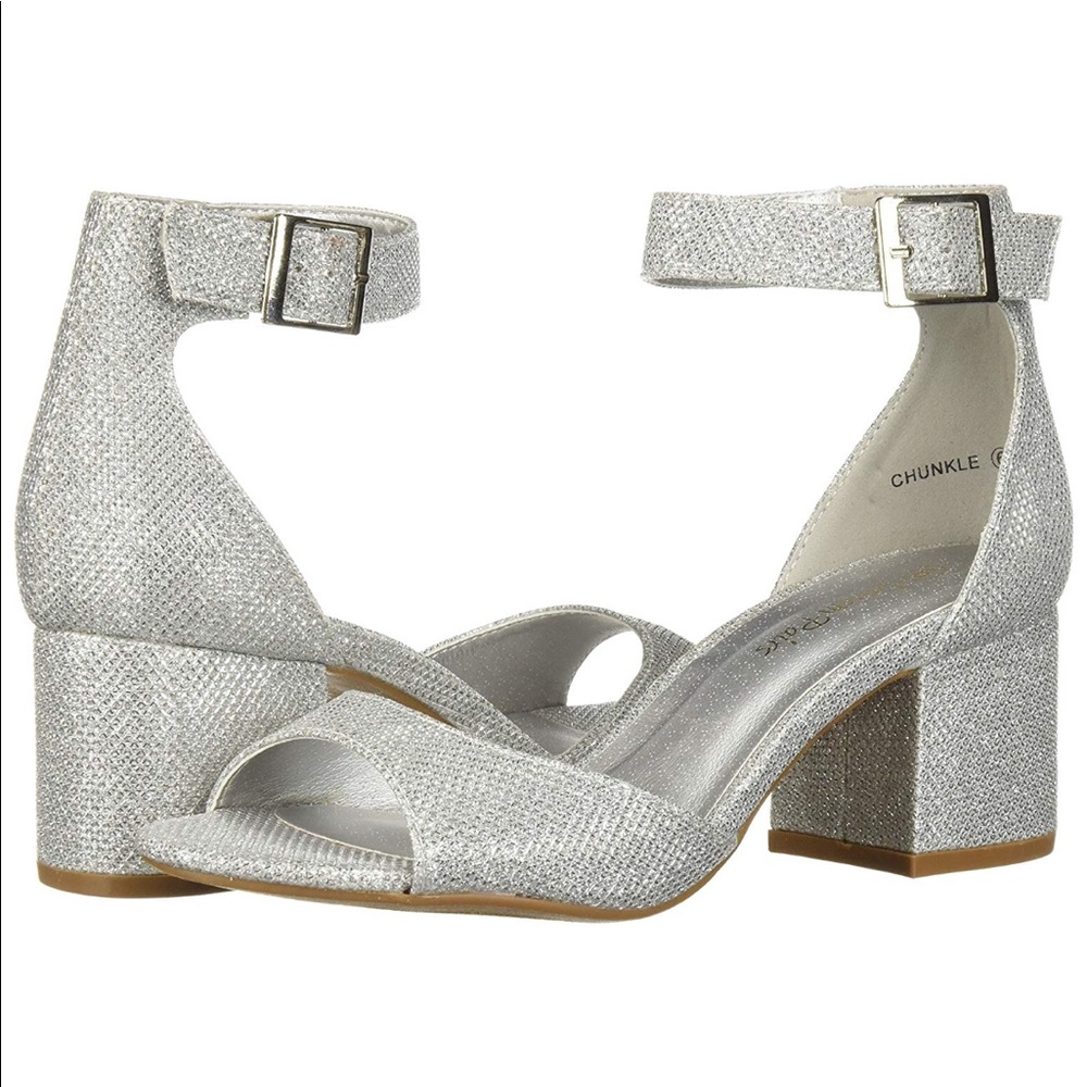 Silver heel size 9